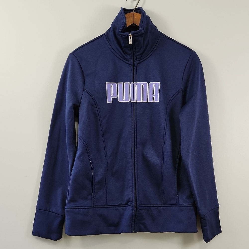 PUMA Women's Navy Full Zip Track Jacket